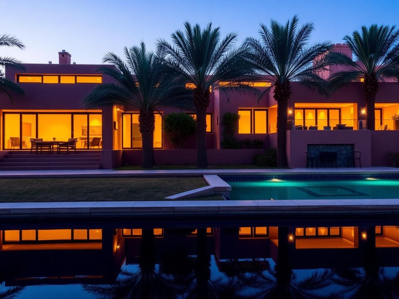 Villa au crépuscule